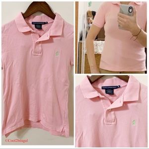 5/$25 Ralph Lauren Sport Polo pink shirt top Medium